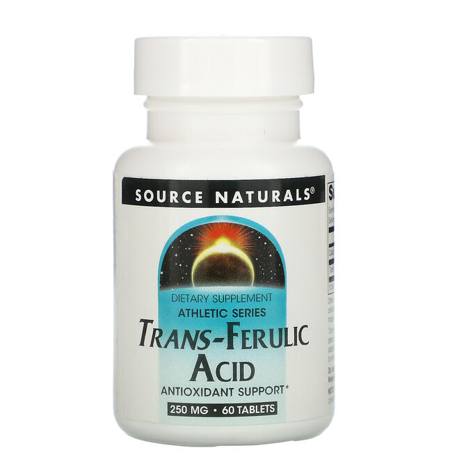 Source Naturals, Транс-феруловая кислота, 250 мг, 60 таблеток