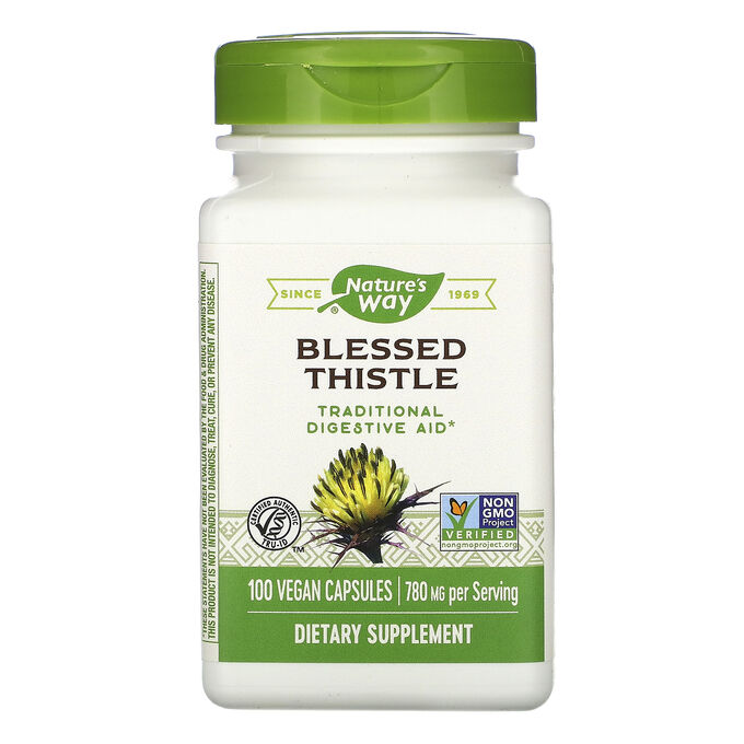 Nature&amp;#x27 - s Way, Blessed Thistle, 780 mg, 100 Vegan Capsules