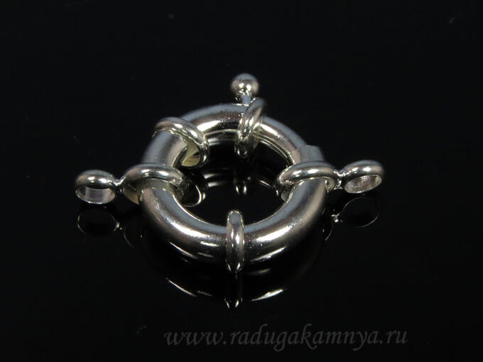Кольцо замок серебро