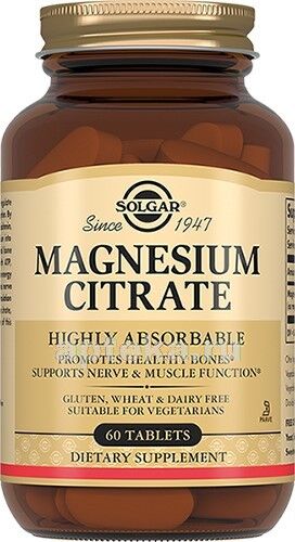 Магния цитрат Magnesium Citrate Solgar 60 таб.