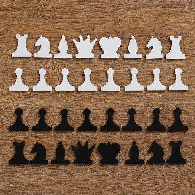 Набор магнитных фигур для демонстрационных шахмат &quot;Время игры&quot;, 32 шт, 5 х 4 см