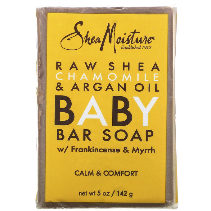 SheaMoisture, Детское кусковое мыло против экземы, необработанное масло ши, ромашка и аргановое масло, 141 г (5 унций)
