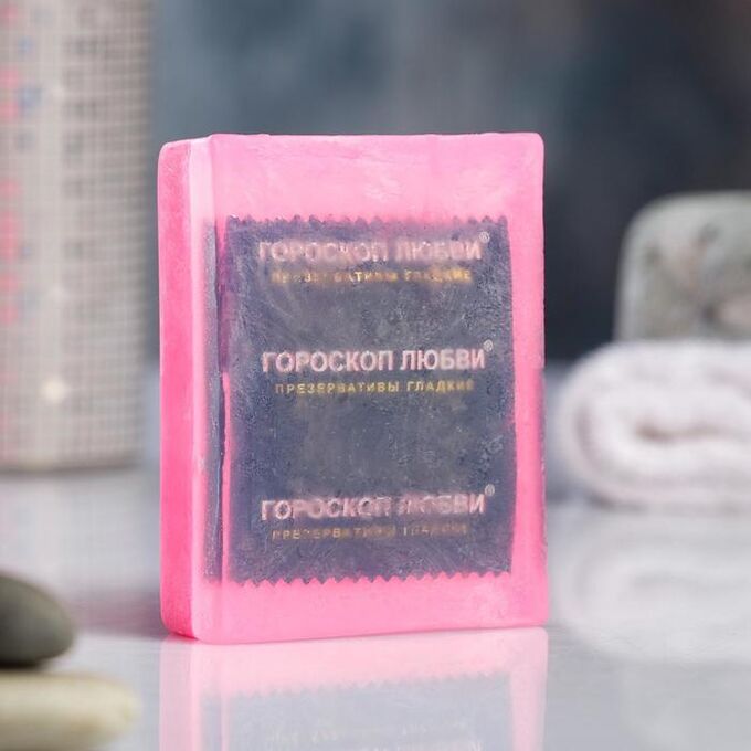Мыло &quot;Экстренная помощь&quot; с презервативом розовое, 105гр