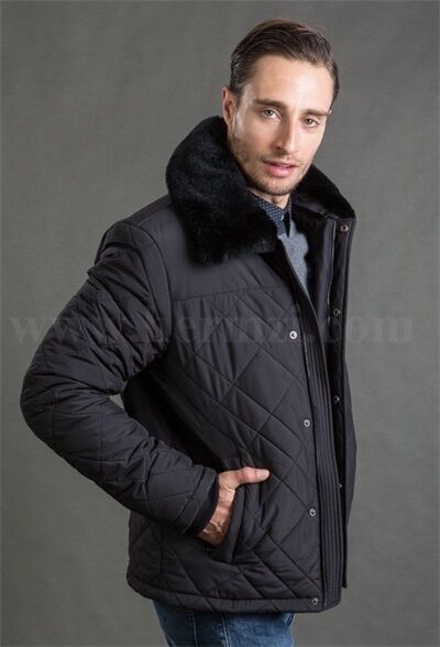 Демисезонная мужская утепленная стеганая куртка Hermzi, цвет Black Черный
