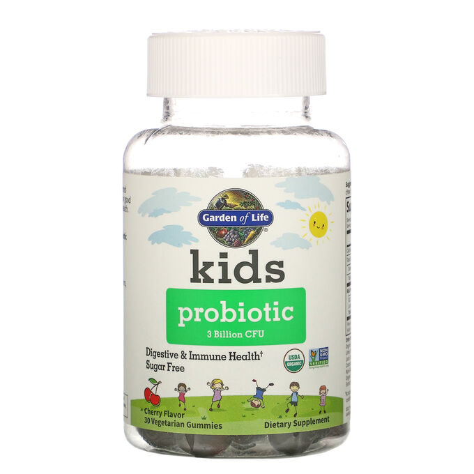 Garden of Life, Kids Probiotic, 3 Billion CFU, Cherry. Биологически ...