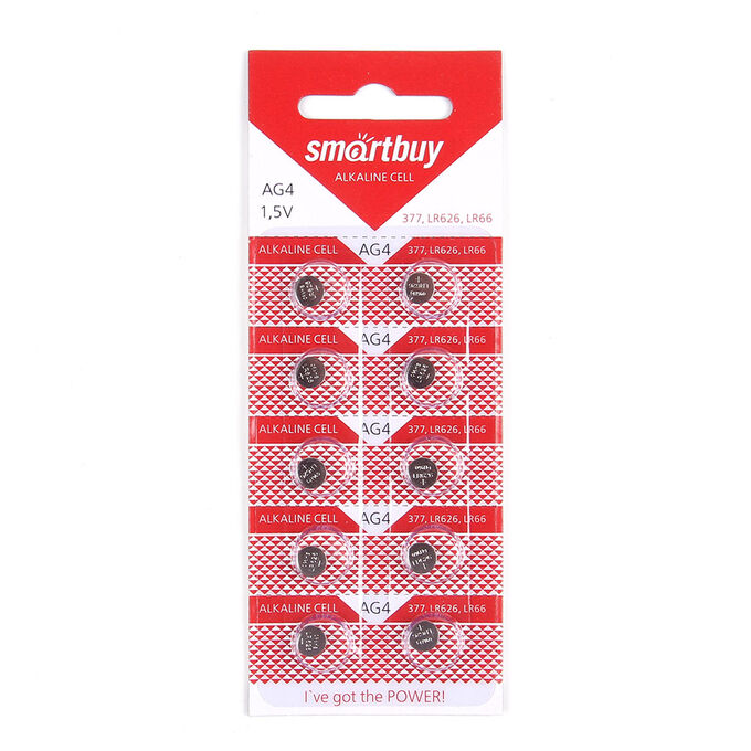 Батарейки SmartBuy AG4 BL10, арт.012030