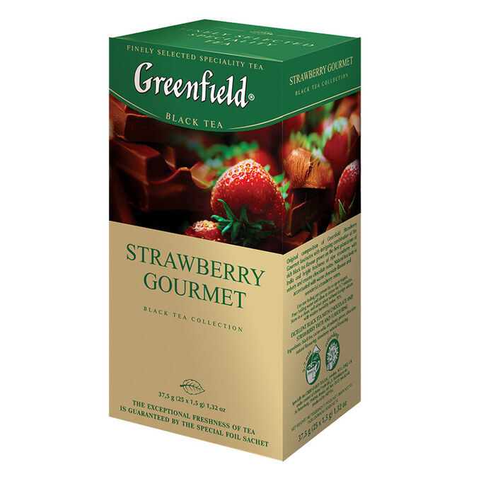 Чай Гринфилд Strawberry Gourmet, 25пак