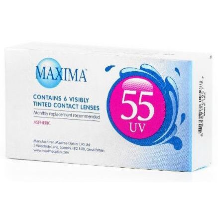 1-мес контактные линзы MAXIMA 55 UV 6 линз