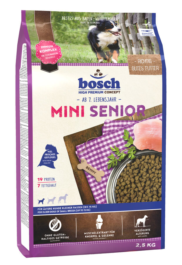 Bosch Mini Senior сухой корм для собак 2,5 кг