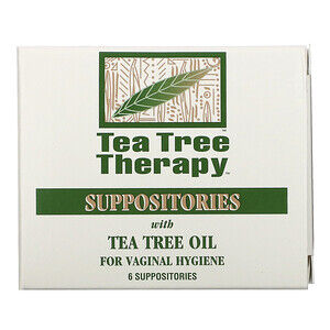 Tea Tree Therapy, Свечи, с маслом чайного дерева, для гигиены влагалища, 6 свечей