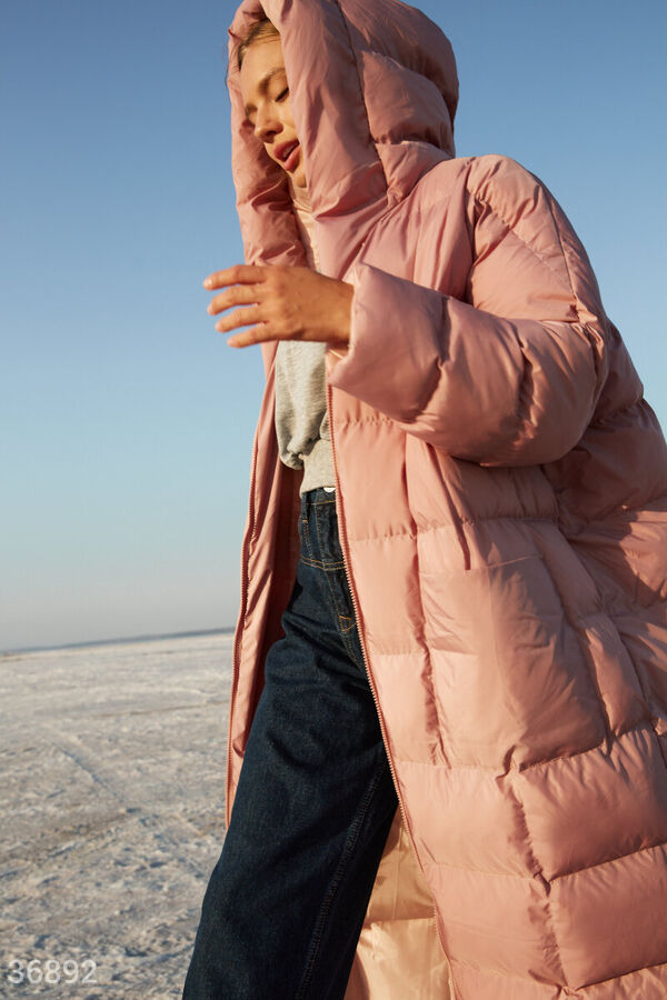 Gepur Розовая стеганая куртка-пальто