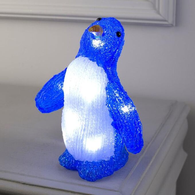 Luazon Lighting Фигура акрил.&quot;Пингвин танцующий&quot; 20х7х7 см, 10 LED, AAx2 (не в компл.), БЕЛЫЙ