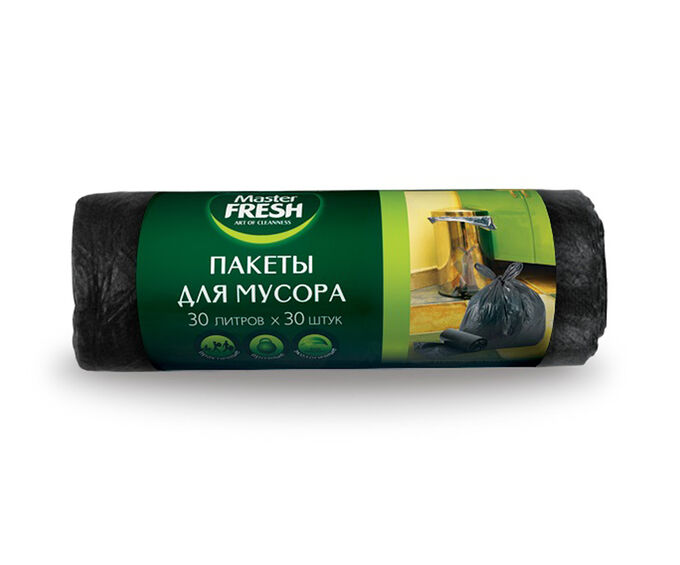 Master Fresh Мастер Фреш MFGB30–30R пакеты для мусора 30 литров, 30 штук