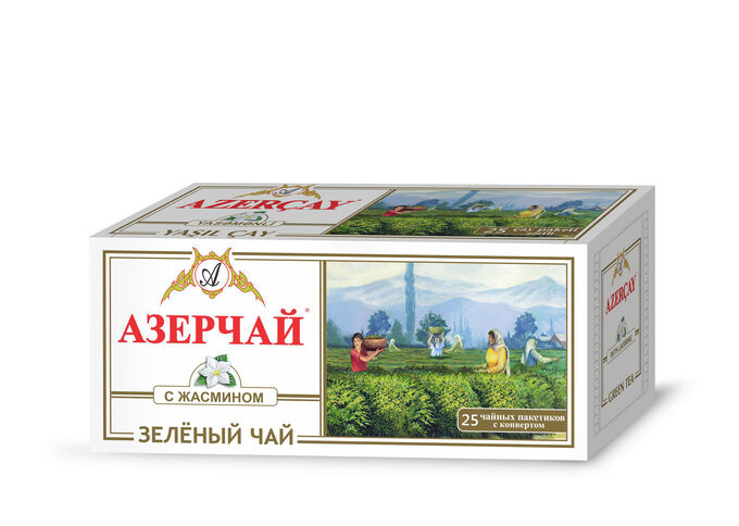 Чай зеленый 25пак Азерчай с жасмином