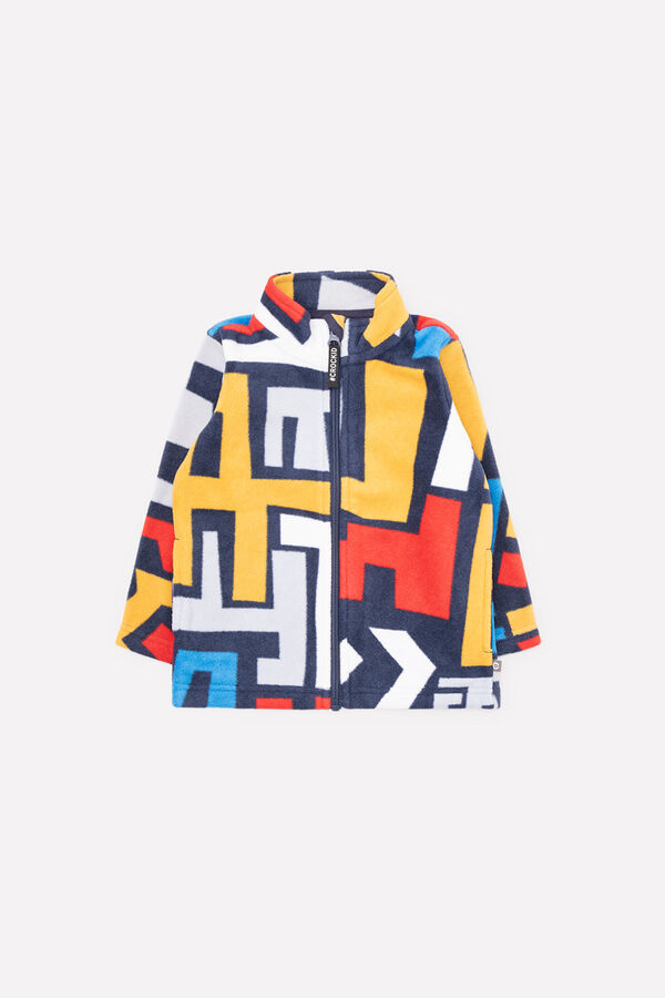 Crockid Куртка(Осень-Зима)+boys (синий, цветной лабиринт)