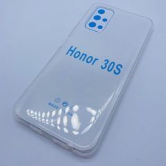 Силиконовый чехол HONOR 30S (усиленный,прозрачный,глянцевый)