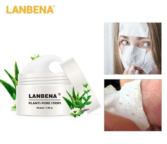 Белая маска от черных точек Lanbena Plants Pore Strips 30g