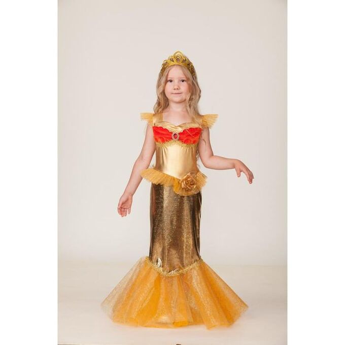 Карнавальный костюм &quot;Золотая рыбка&quot;, платье, р.34, рост 134 см