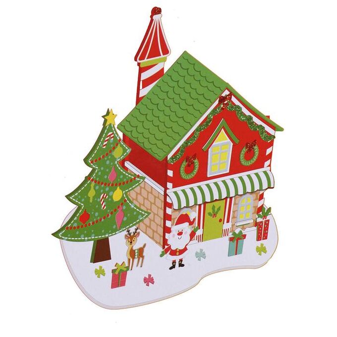 Школа талантов Набор для творчества - создай новогоднее украшение «Резиденция Деда Мороза»