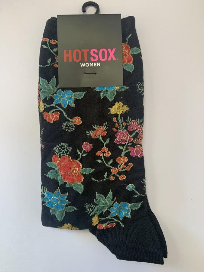 HotSox Носки жен. длинные с принтом цветы, 1 шт (р.37-39)