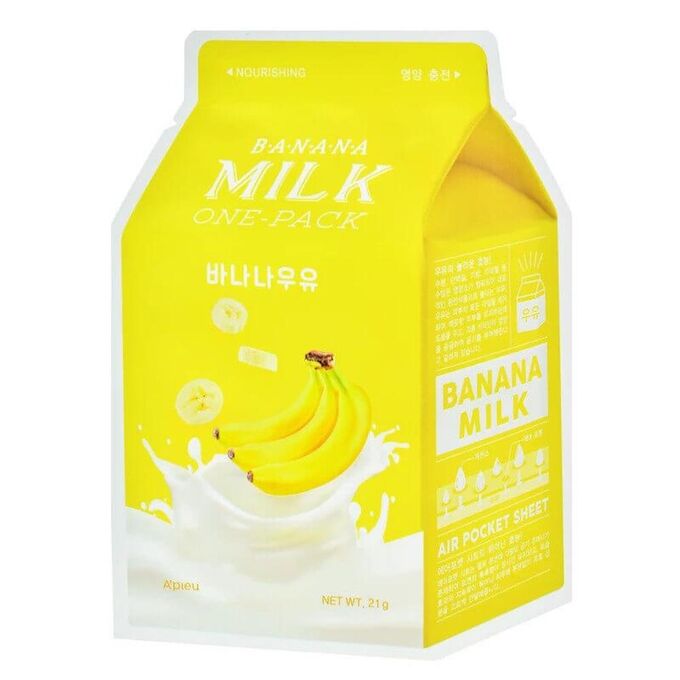 A’Pieu A&#039;PIEU Banana Milk One-Pack Тканевая маска с молочными протеинами, 21 гр