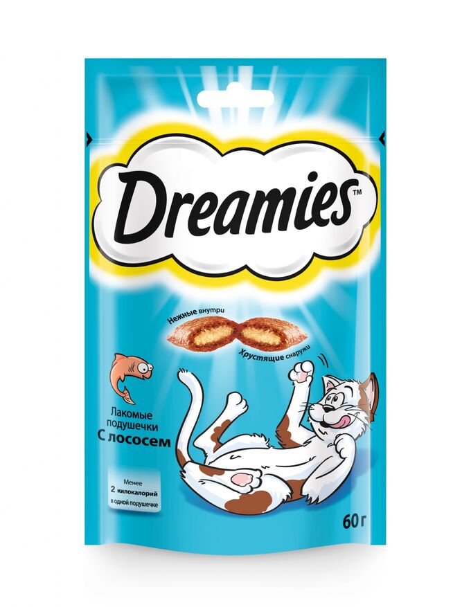 Корм Dreamies сухой 60г Лосось