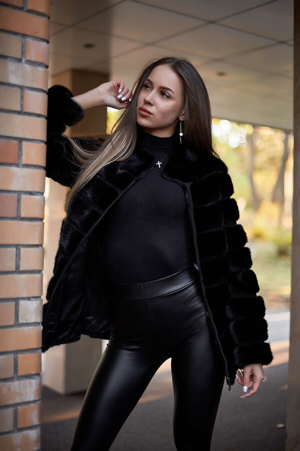 Жакет из норки цвет &quot;black&quot;