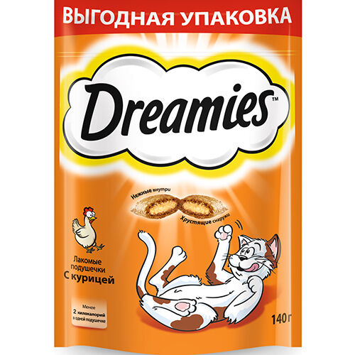 Dreamies Лакомство д/кош Подушечки с курицей 140гр (1/12)