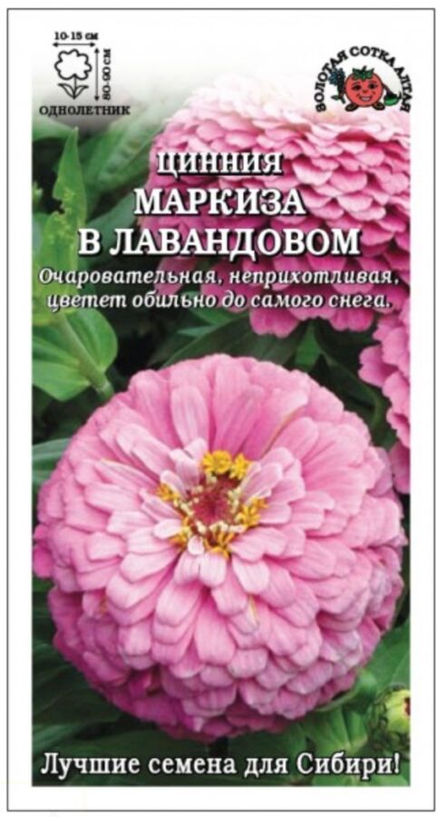 Цветы Циния Маркиза в Лавандовом 0,3гр ЦВ/П (Сотка)