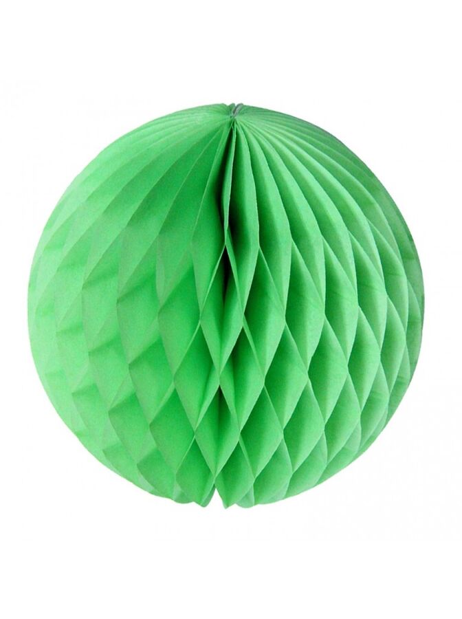 Веселый праздник Подвеска объемная бумажная Шар соты 10 см цвет зеленый