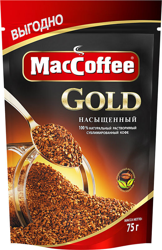 Кофе &quot;MacCoffee&quot; сублим. Gold д/пак 75г