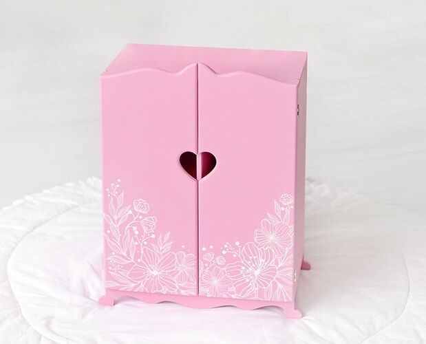 Шкаф для кукол с цветочным принтом  &quot;Diamond princess&quot; цв. розовый ,43*6*46 см