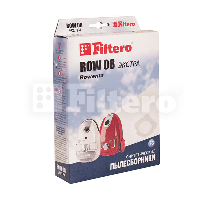 Пылесборники Filtero ROW 08 (3) Экстра
