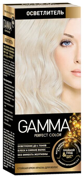 NEW Крем-краска GAMMA PERFECT COLOR 100мл д/волос стойкая Осветлитель (компл.-окисл.9%)
