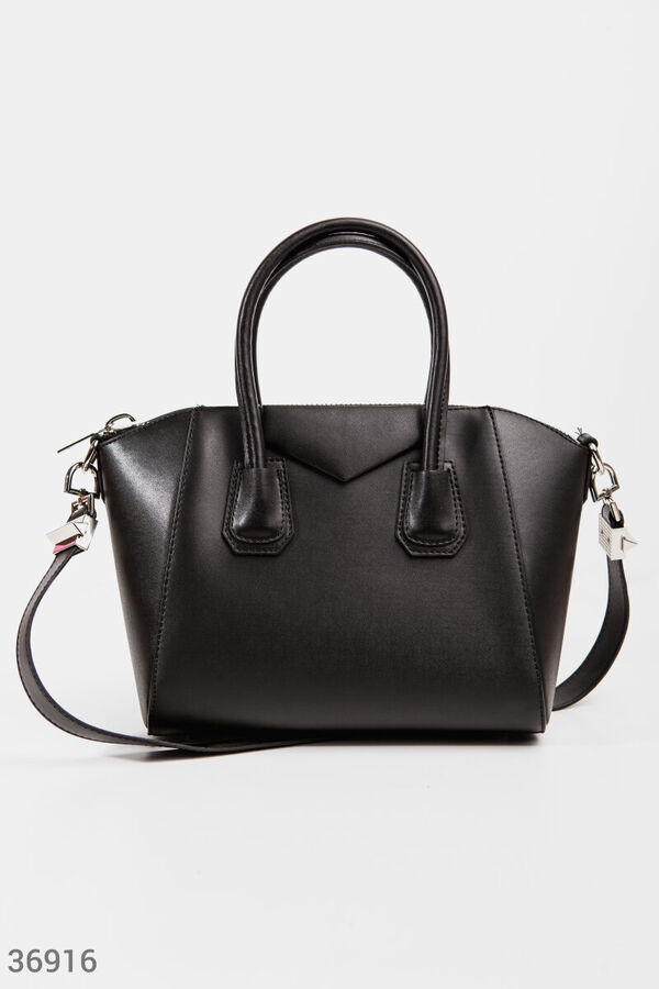 Gepur Лаконичная черная сумка