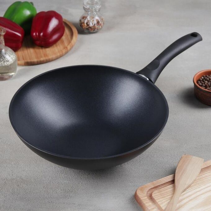 Сковорода-wok 28*9,5 см «Традиция», с ручкой, антипригарная линия