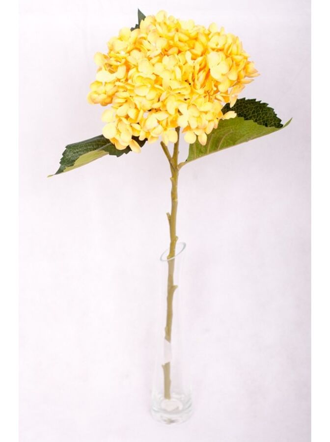 Гортензия желтая цветок искусственный высота 53 см