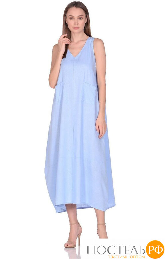 Платье женское №229 р-р: one size, цв. голубой