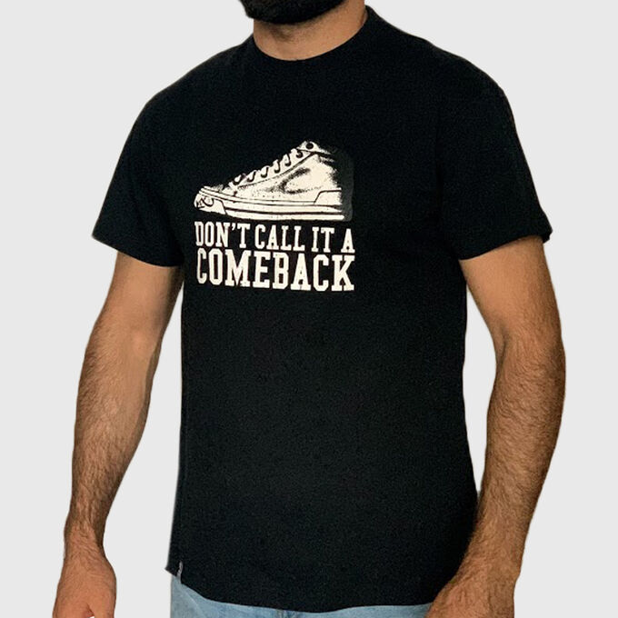 Черная молодежная футболка K1X для парней – популярный принт-надпись Don’t Call It A Comeback №736