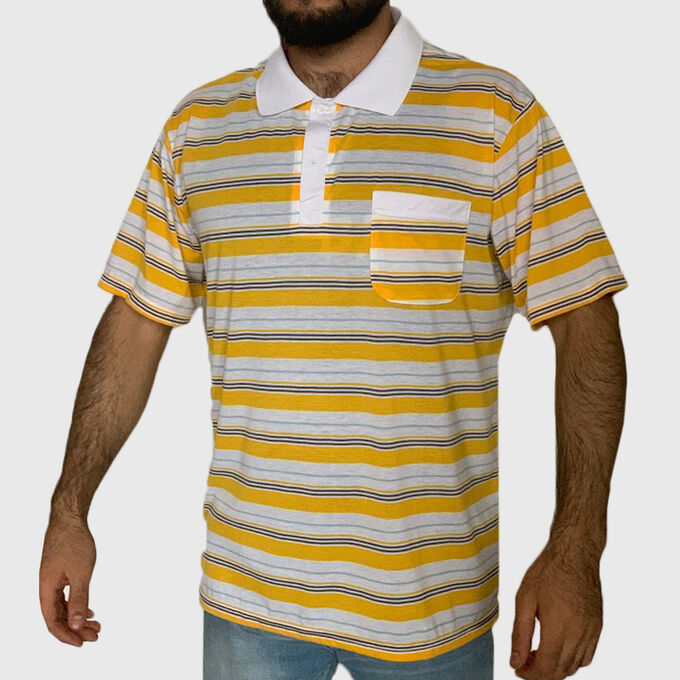 Мужская полосатая футболка поло Fiend – самый удачный микс спорта и классик №743