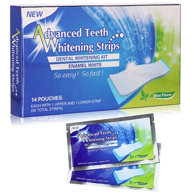 Расширенные полоски для отбеливания зубов Advanced teeth whitening strips