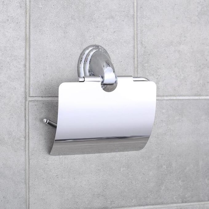 Держатель для туалетной бумаги с крышкой &quot;Accoona A11105&quot;, цвет хром