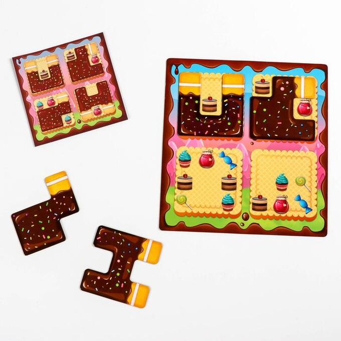 Настольная игра сладкоежка. Магнитная игра головоломка сладкая головоломка 862350. Игра сладкоежка. Магнитная игра для детей. Головоломка о сладостях.