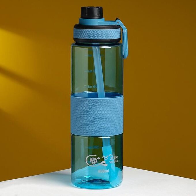Бутылка для воды &quot;Экти&quot; 850 мл, с мерной шкалой, с поильником, микс