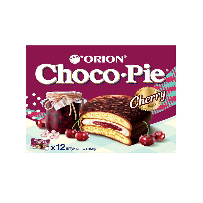 Orion Choco Pie Cherry (вишня)  360гр (30гр*12шт)