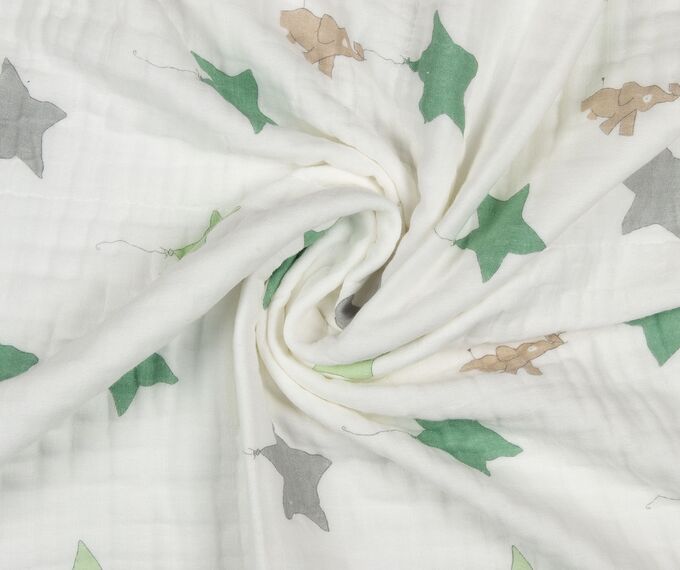 Трусишка Муслиновое одеяло Слоник и звезда, хлопок, 8 слоев