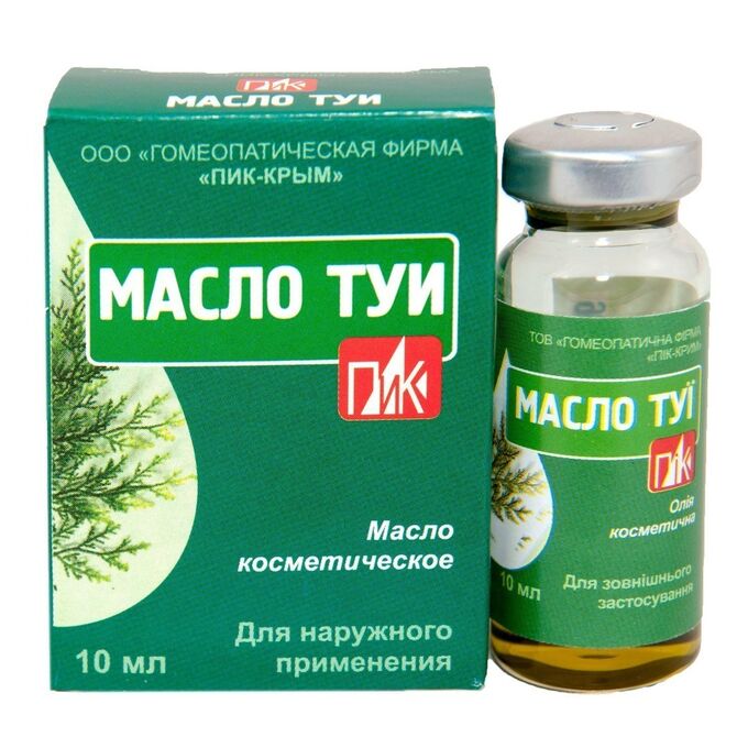 Мёд и конфитюр Масло ТУИ Пик-крым при кожных заболеваниях 10 мл.