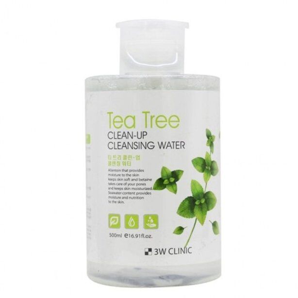 Очищающая вода 3W CLINIC Tea Tree Clean-Up Cleansing Water 500ml. 