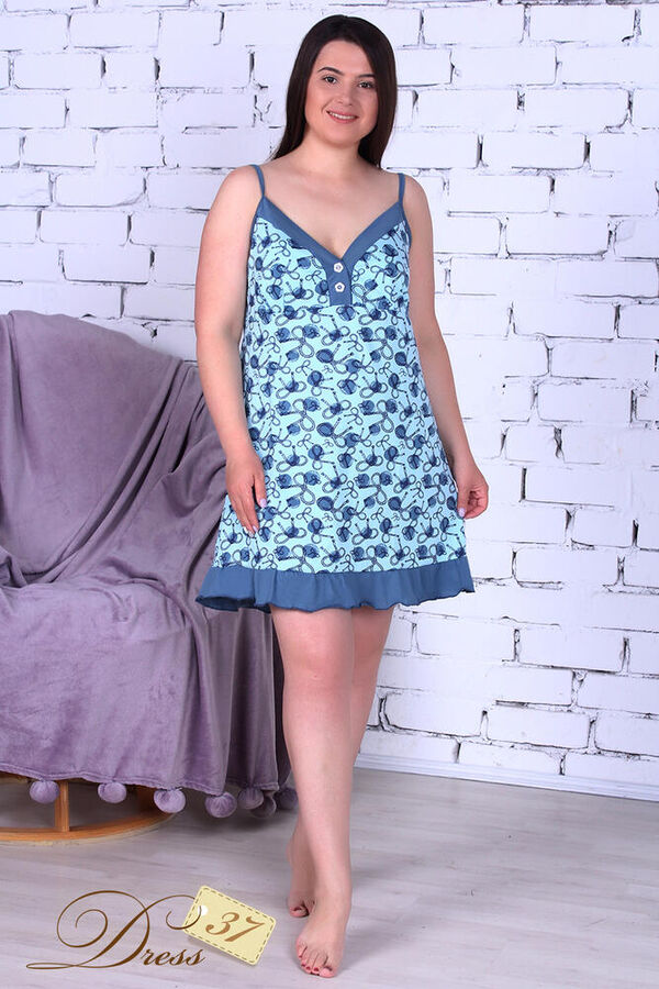 dress37 Сорочка женская «Лекси» голубая