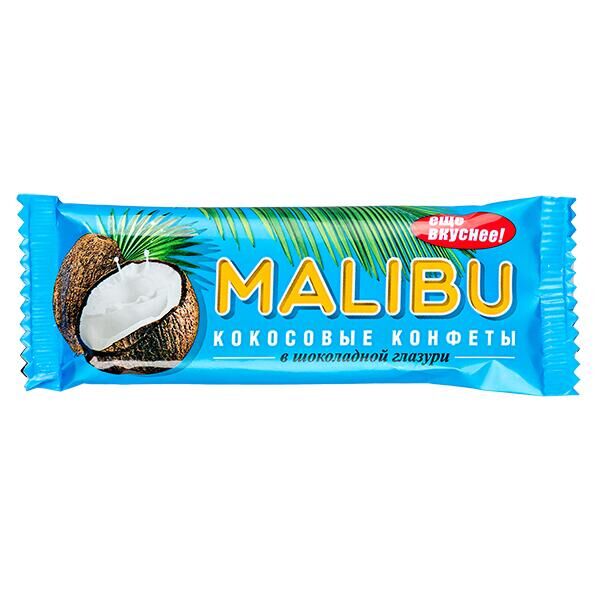 Батончик MALIBU кокосовый в шоколадной глазури 50 г